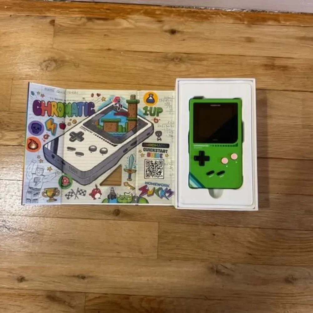 ModRetro Chromatic 1st Edition Leaf Green Sapphire Screen + Tetris Boxed